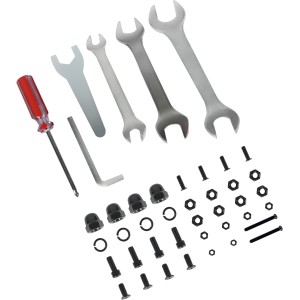 Schrauben- und Werkzeugset für Jamestown Keramikgrill Marwin M, Grillutensilien aus Edelstahl und Stahl.