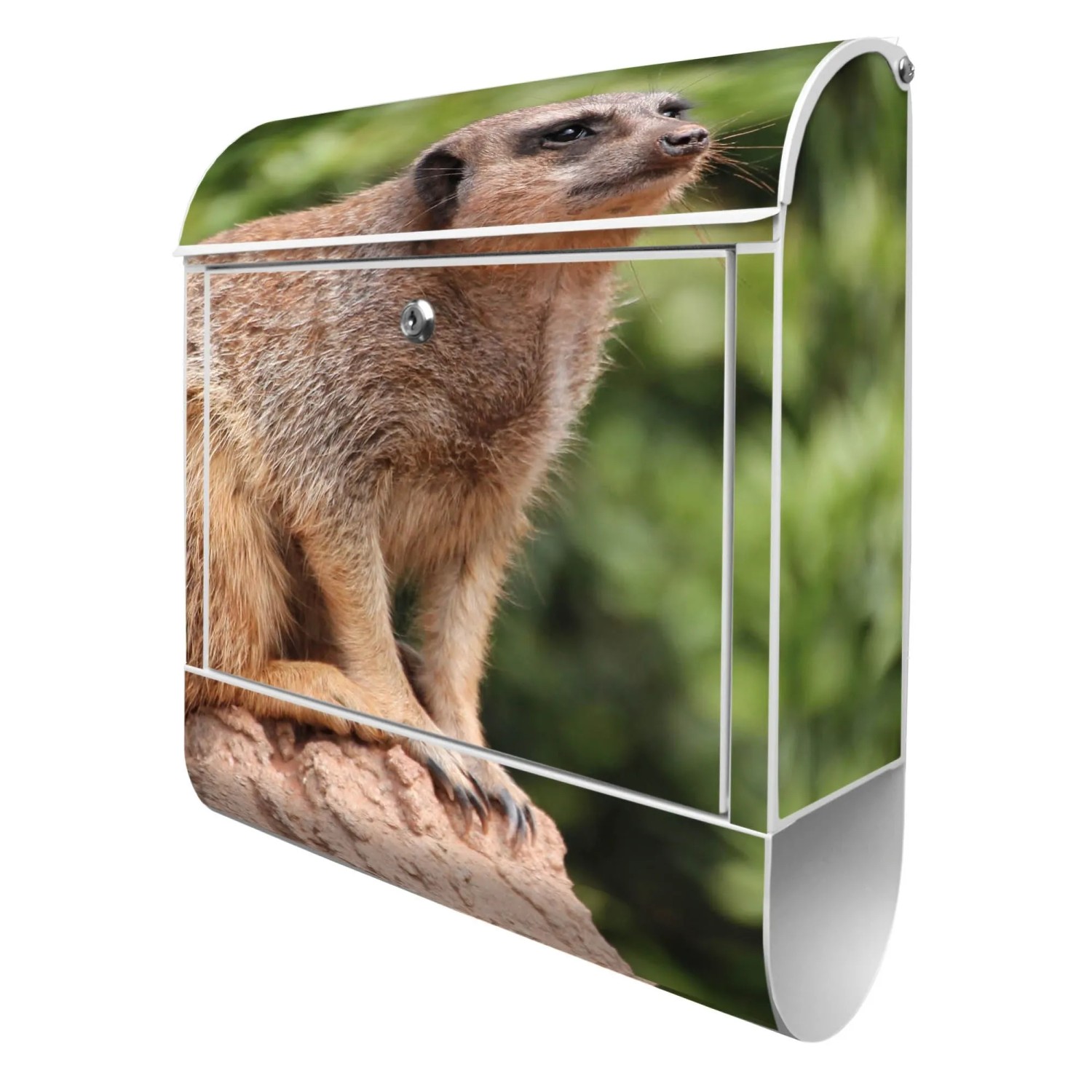 Banjado Design Briefkasten Weiß Pulverbeschichtet 39x47x14cm 2 Schlüssel Mi günstig online kaufen