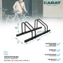 Schwarzer KARAT Fahrradständer Linus für 2 Fahrräder, zur Boden- oder Wandmontage.