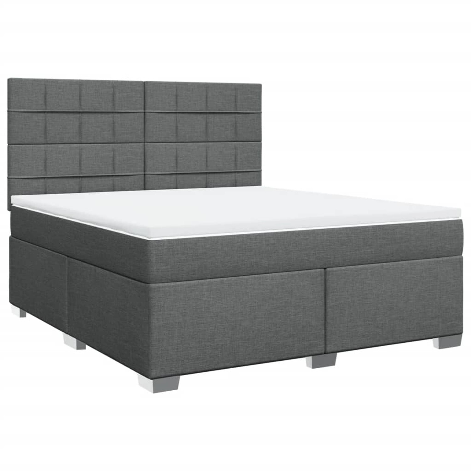 vidaXL Boxspringbett mit Matratze Dunkelgrau 180x200 cm Stoff 3290568 günstig online kaufen