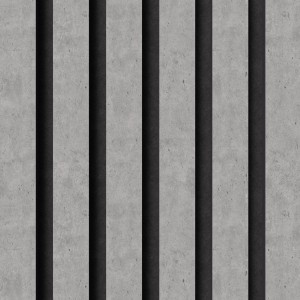 DenPanels Akustikpaneel, 60x60 cm, Betongrau. Schallabsorbierende Wandpaneele für bessere Raumakustik.
