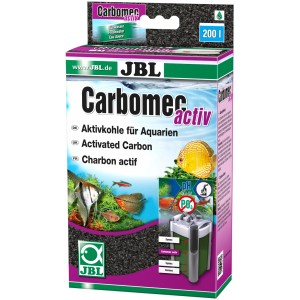 JBL Carbomec activ Aktivkohle für Aquarien zur Filterung von Wasser, Packung.