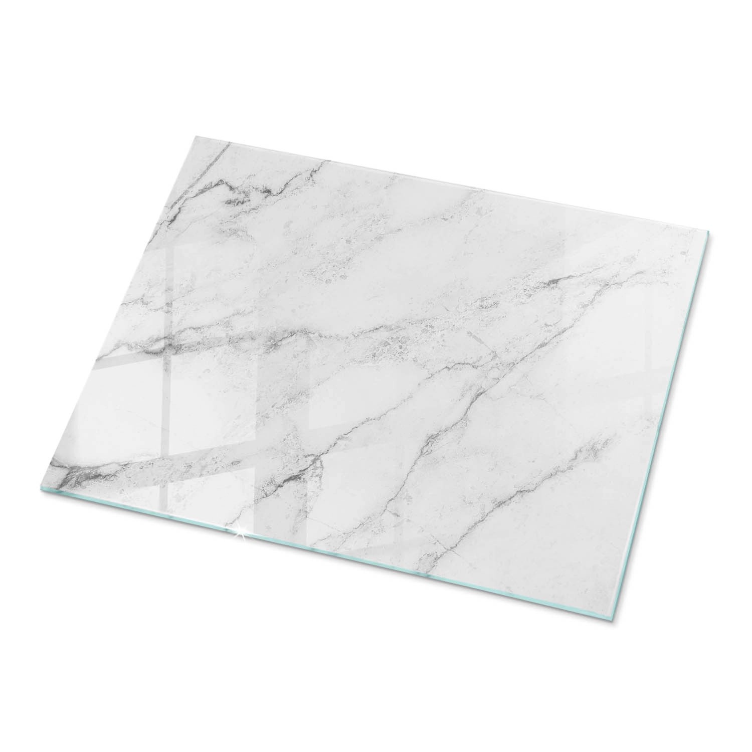 Tulup Tischplatte Marmoroberflächenmuster Couchtischplatte 80x60 cm Weiß Ti günstig online kaufen