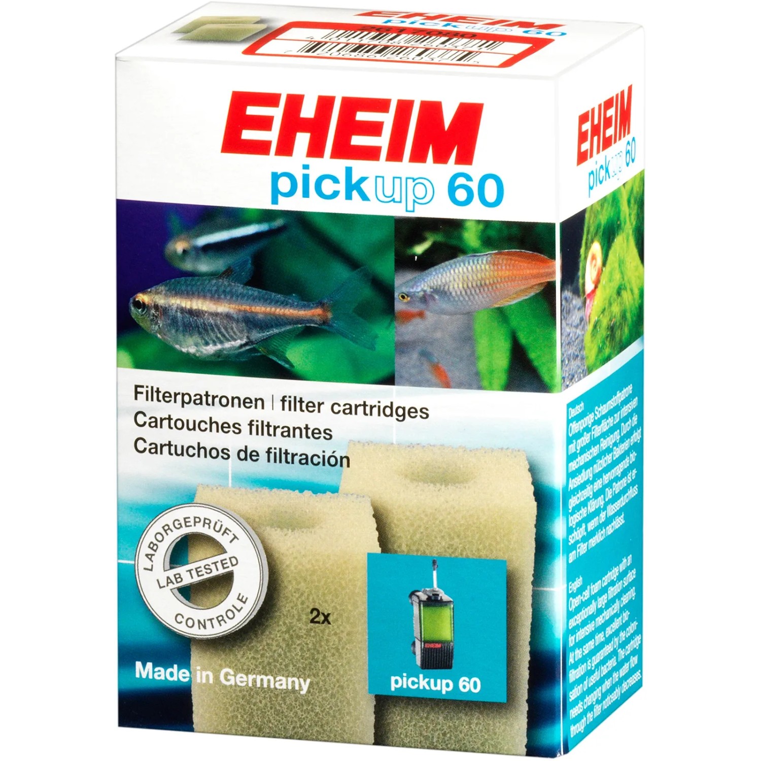 EHEIM Aquariumfilter Eheim Filterpatrone für Pickup 60 2 Stück