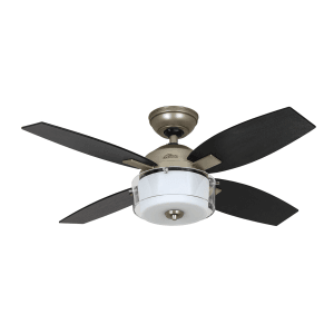HUNTER Deckenventilator Central Park, 107 cm, Zinn-Optik, mit Beleuchtung und Wandschalter.