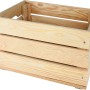 Große, unbehandelte Holz-Allzweckkiste (20,5 l) aus Kiefernholz mit Tragegriffen. Ideal zur Aufbewahrung.