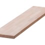 Unbehandelte Leimholzplatte Buche, 250x30x2,8 cm, für Regale und Möbelbau.