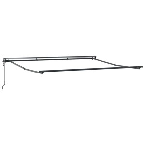vidaXL Einziehbare Markise, gelb-weiß, 350x250 cm, für Terrasse und Garten.