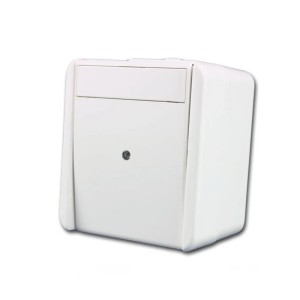 TEM Fontana Kontroll Schalter Weiß 250V10A AP IP44