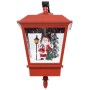 Rote Weihnachts-Wandleuchte mit LED-Licht, Weihnachtsmann, Tannenbaum und fallendem Kunstschnee. Ideal für Weihnachtsdekoration.