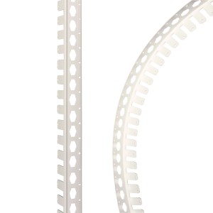 Weißes ProfileXXL Eckschutzprofil aus flexiblem PVC für Trockenbau, 2,5m x 25mm x 25mm.