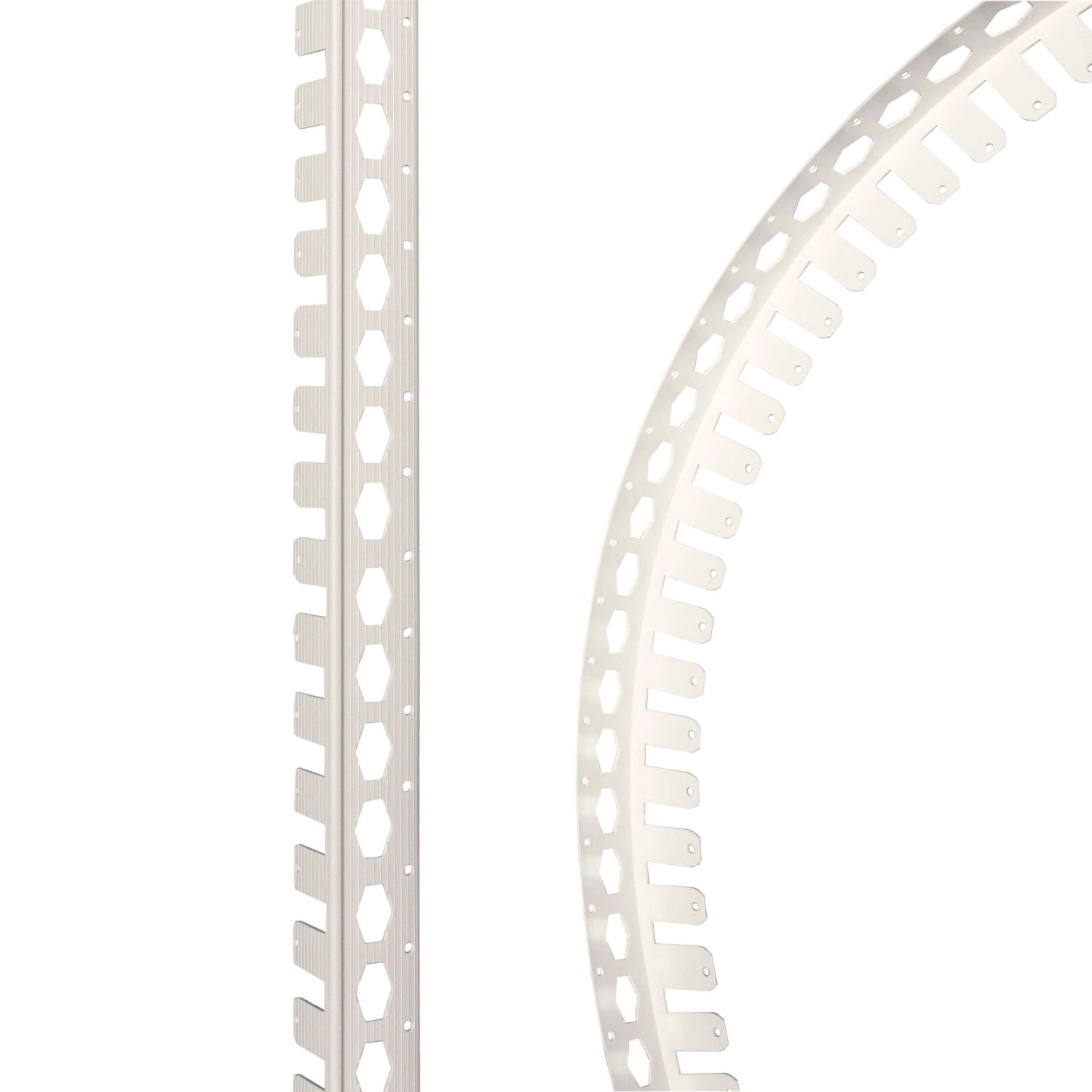 ProfileXXL Eckschutzprofil 2,5m x 25mm x 25mm Flexibel PVC Weiß Trockenbau