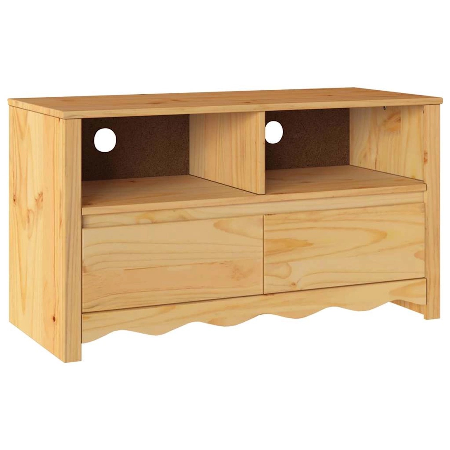vidaXL TV-Schrank Drammen Eiche 99 x 43 x 55 cm Massivholz Kiefer 42003042 günstig online kaufen