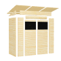 Bertilo Gerätehaus Pent Modern, Natur, 208x103 cm, aus FSC®-zertifiziertem Holz. Weekendhaus.