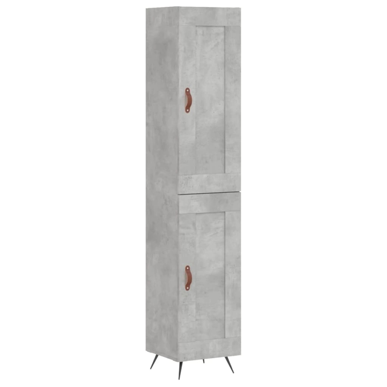 vidaXL Highboard Betongrau 34,5x34x180 cm Holzwerkstoff 3200429