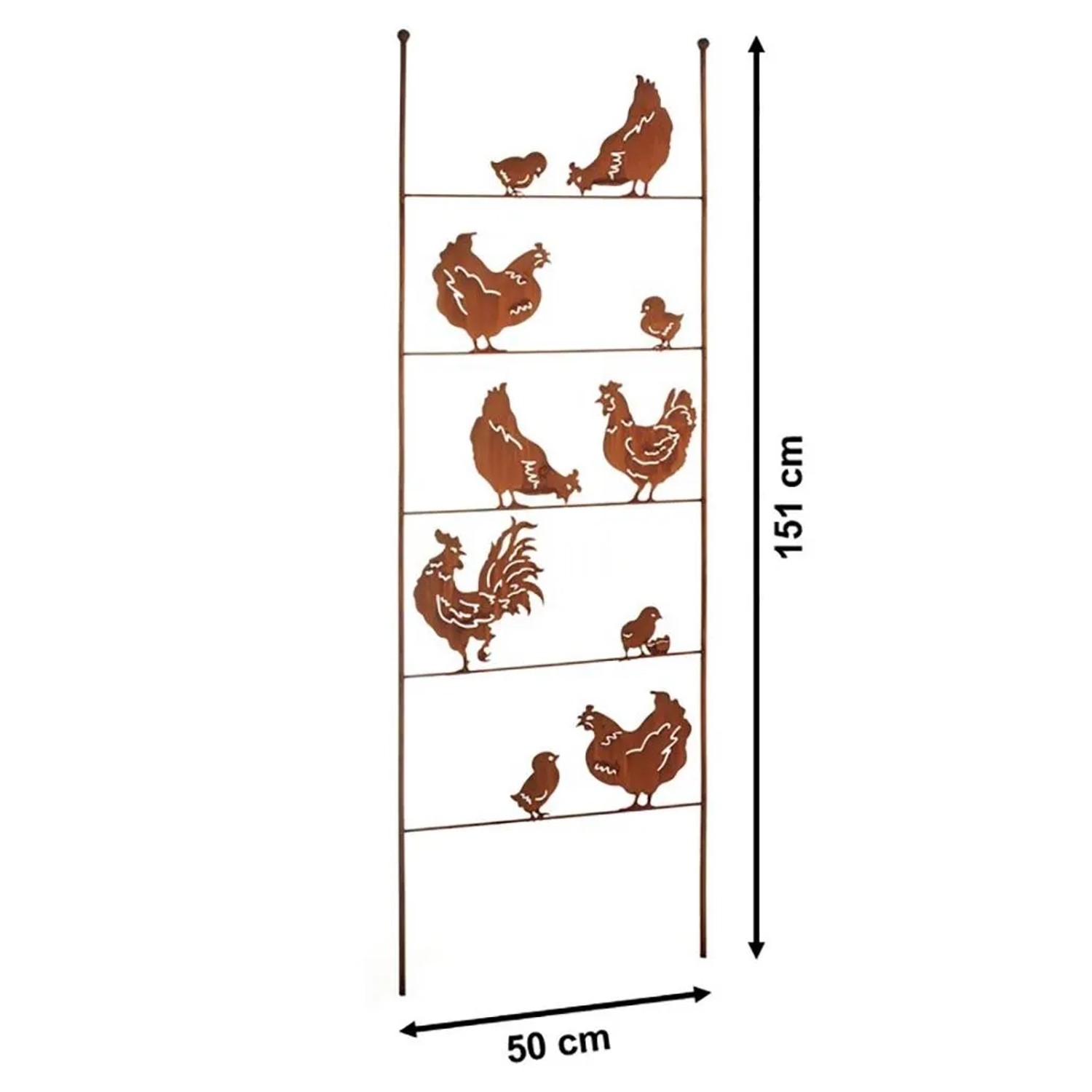 Kobolo Gartenstecker FLOCK Rankhilfe Gartenschild Metall 50x2x151 cm_2