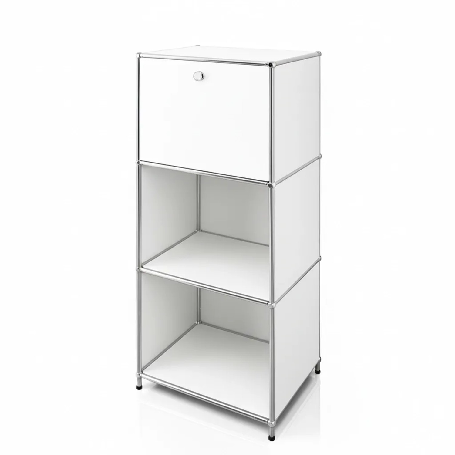 Floordirekt Metallregal Concept Epure MK-107 4 Ebenen 50 x 40 x 121 cm Weiß günstig online kaufen