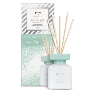 Ipuro Raumduft Essentials Time To Be, 50 ml, hellblau-weiß, mit Duftstäbchen.