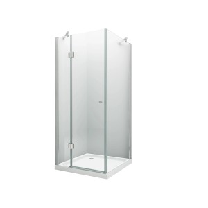 Glasdeals Duschkabine NOVUM 80x80x195 cm mit Eckeinstieg und Klarglas