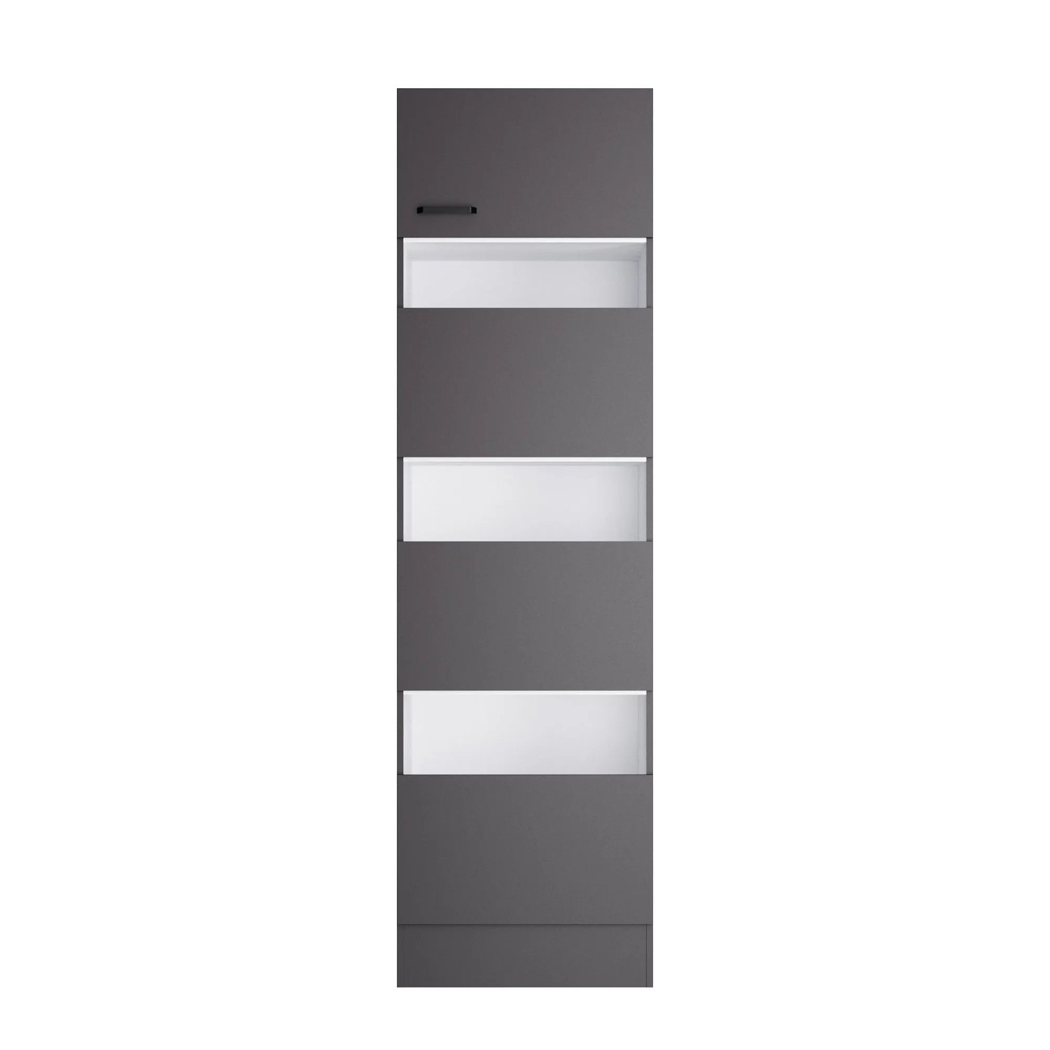 OPTIFIT Wäscheschrank Kiel420 60 x 210 x 57,1 cm Anthrazit Matt
