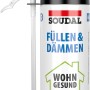 Soudal PU-Schaum Füllen & Dämmen, 300ml Dose mit Applikator, für Mauerdurchbrüche und Dachausbau.