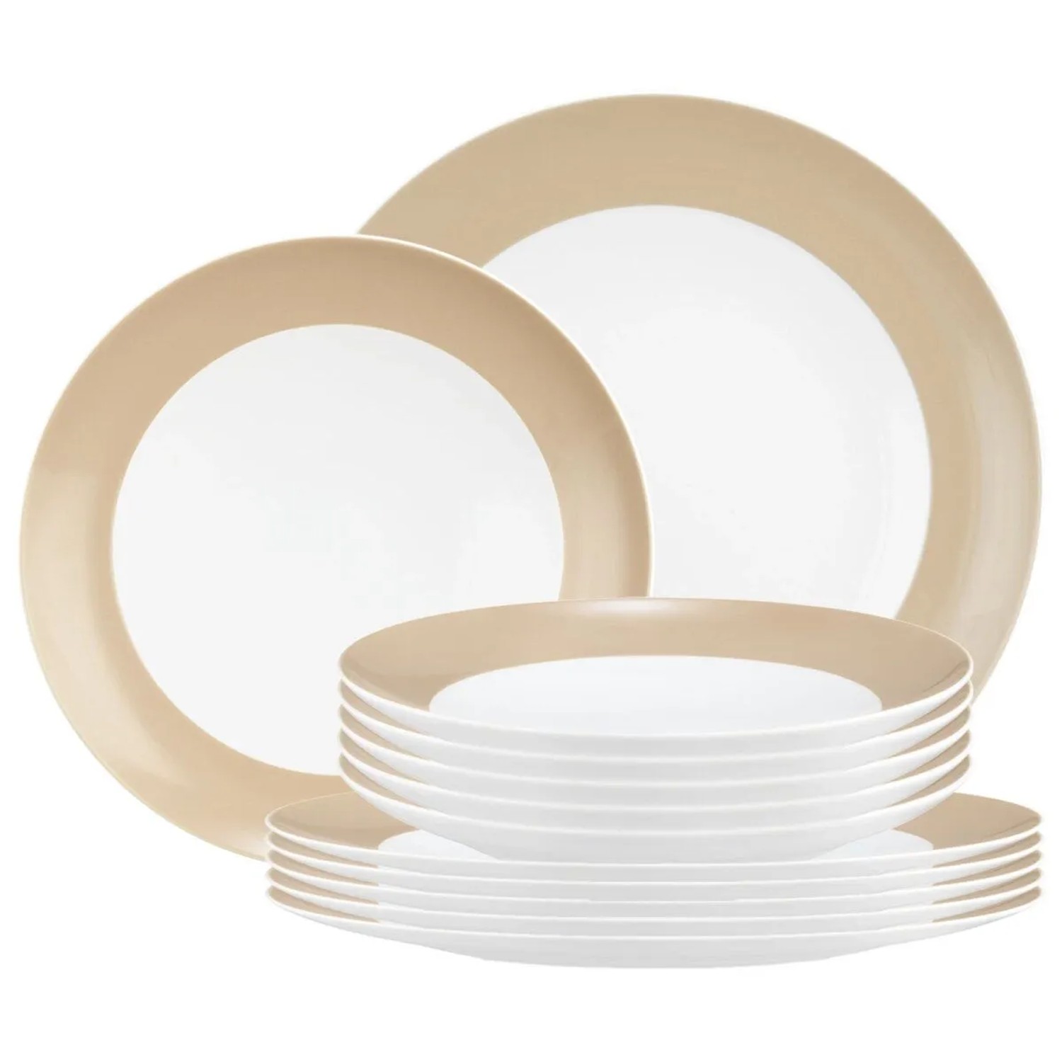 Seltmann Weiden Liberty Pure Colors Tafelservice 12-teilig Dusty Beige