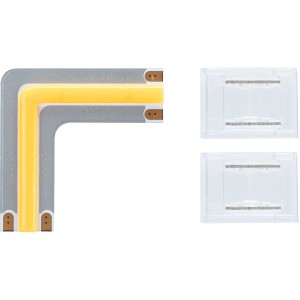 Paulmann LED-Strip MaxLED 1000 COB Edge 90° mit Lichtverbindern für LED-Streifen.