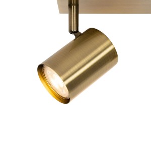 Moderne, verstellbare Deckenleuchte Jeana in Bronze mit 3 Lampen für den Innenbereich.