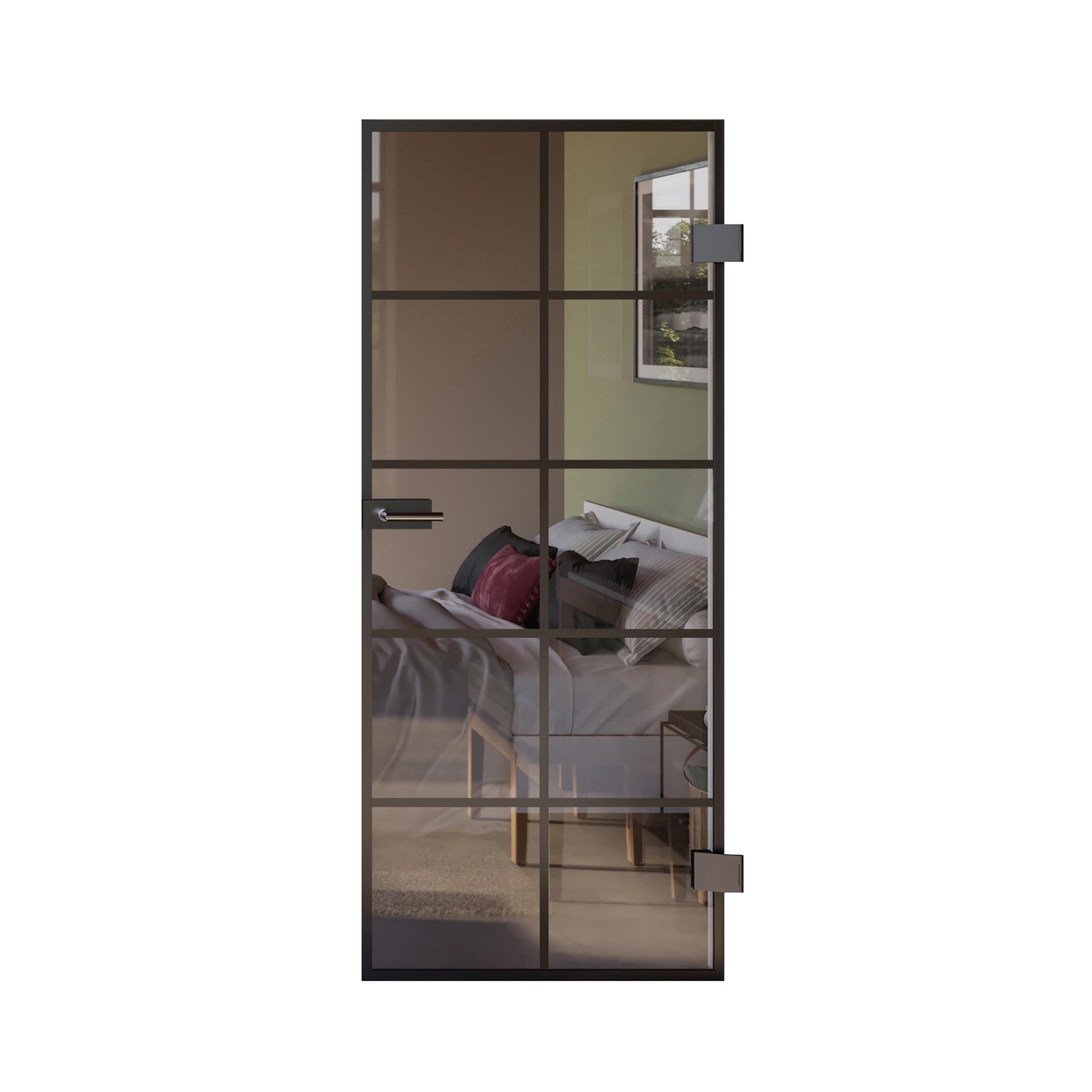 Skyscope Portal Drehtür-Set Slimwork Typ 8 Klarglas 834 x 2.097 mm DIN R