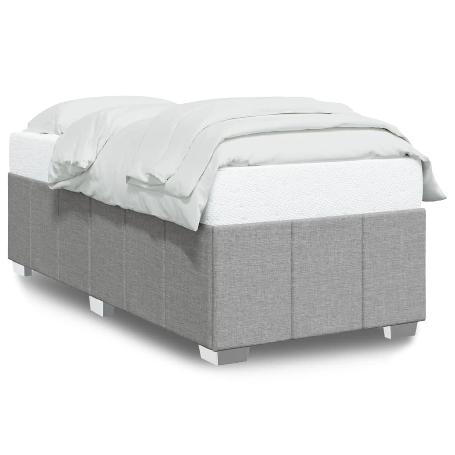 vidaXL Bettgestell ohne Matratze Hellgrau 80x200 cm Stoff 3284790 günstig online kaufen
