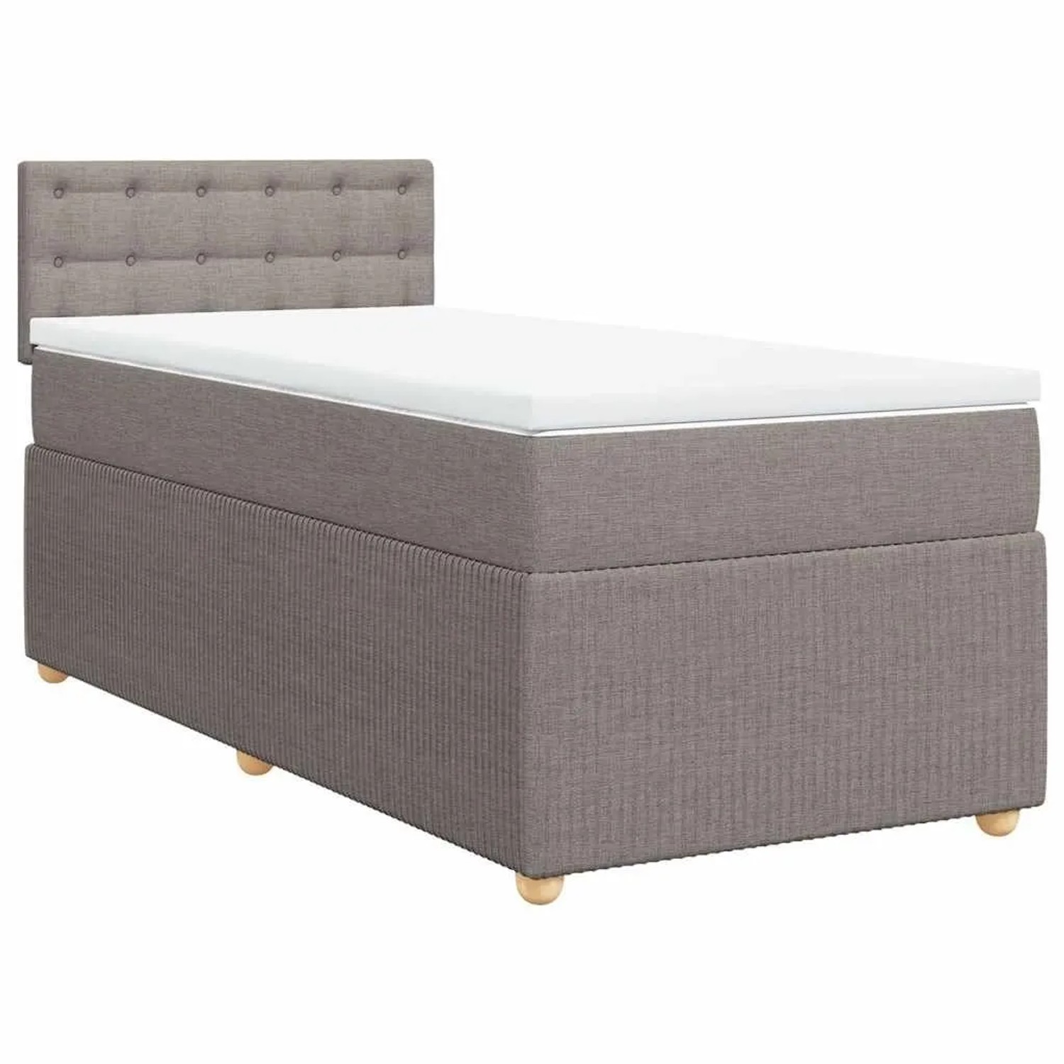 vidaXL Boxspringbett mit Matratze Taupe 80x200 cm Stoff 3287301 günstig online kaufen