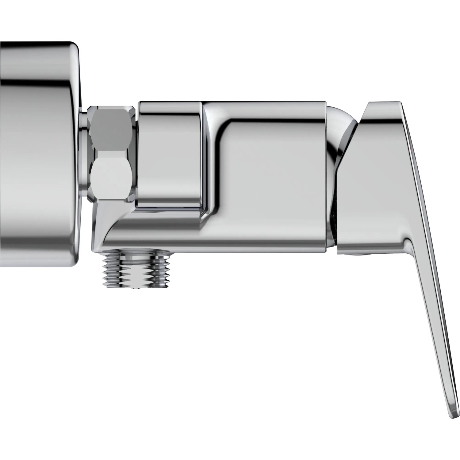 Ideal Standard Ceraplan Brausearmatur, Chrom, Aufputz-Montage, Detailansicht.