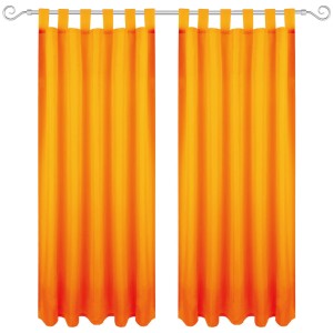 Bestgoodies Dekoschals Ellen, 2er-Pack, hellorange, blickdicht mit Schlaufen.