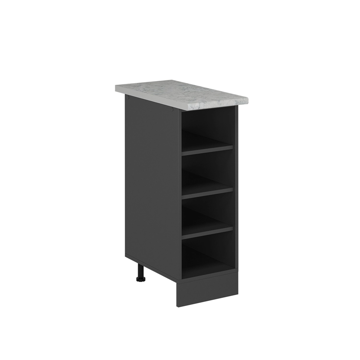 Vicco Küchenregal R-Line Offener Küchenschrank Anthrazit 30 cm AP Marmor günstig online kaufen