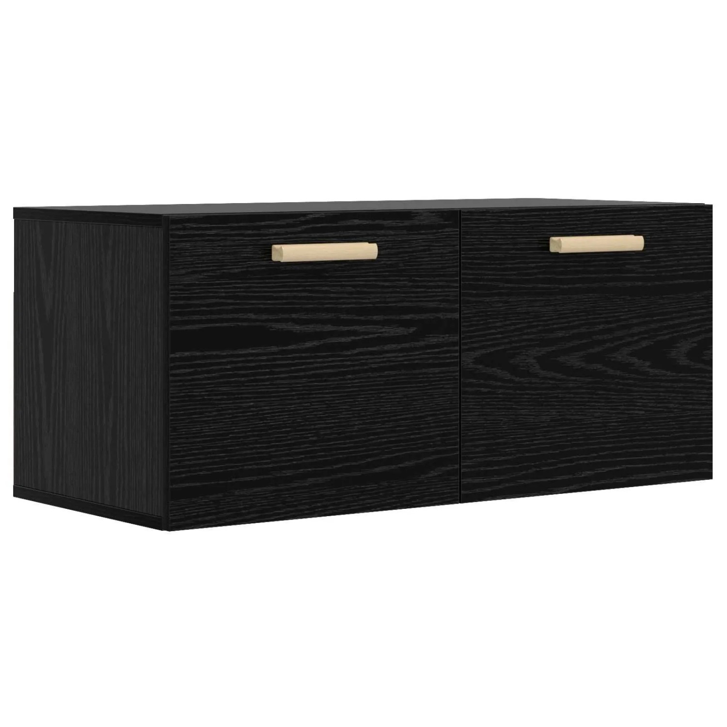 vidaXL Wandschrank Wandhalterung Schwarz Eichen-Optik Holzwerkstoff 8009811