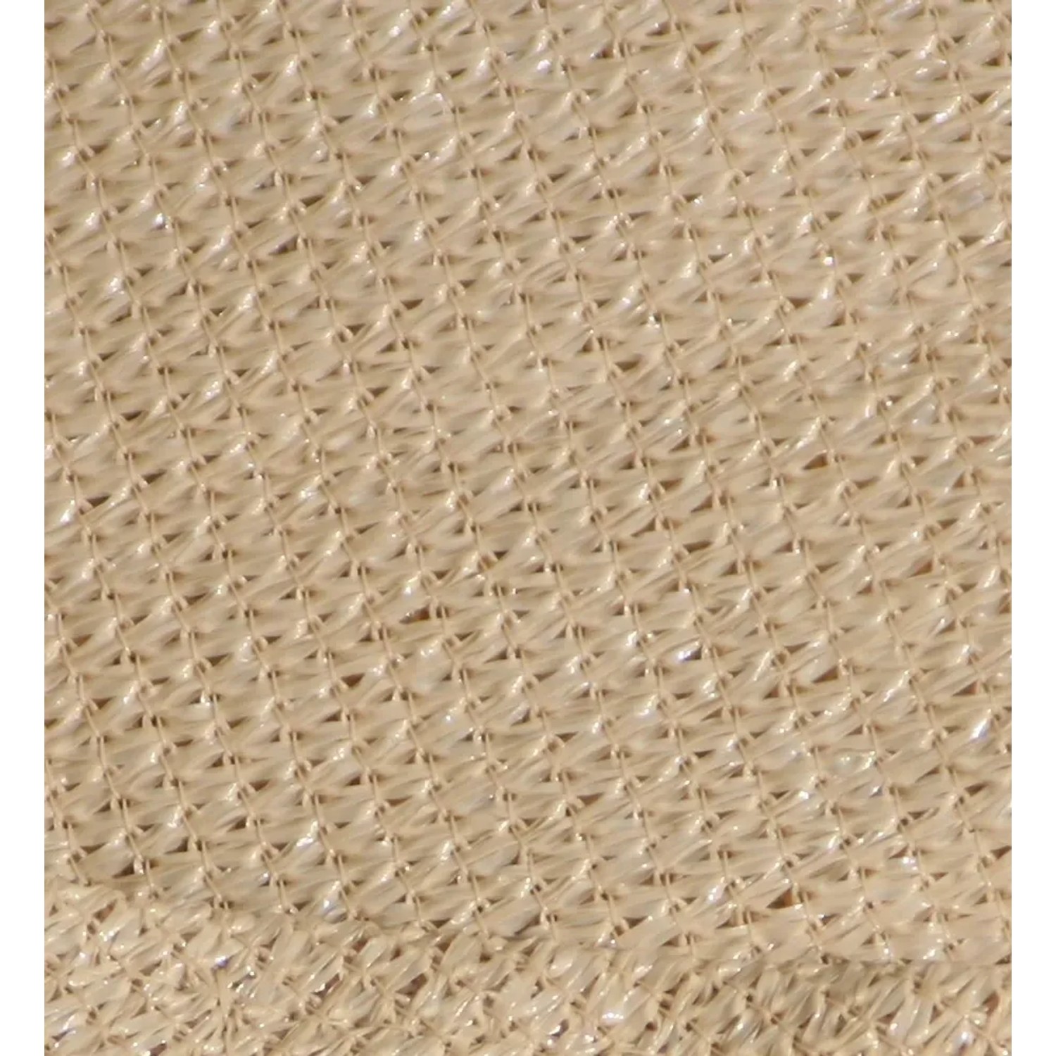 Detailaufnahme: Floracord Vierecksonnensegel, HDPE, weiß, 400x500 cm, luftdurchlässiges Gewebe.