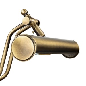 Licht-Erlebnisse Klavierleuchte Messing Massiv 39 cm Hoch E14 Jugendstil