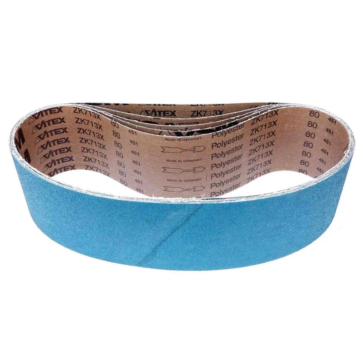 VSM Gewebe Schleifband ZK713X 75x762 mm Korn 80 5 Stück