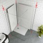 AICA Eckprofil-Set, 210cm, matt schwarz, für 3mm Aluverbundplatten als Duschrückwand.