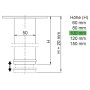 SOTECH 4er Set Möbelfuß JIMMY Ø50 mm Höhe 100 mm Edelstahl Gebürstet_6