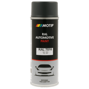 MOTIP Automotive RAL 7016 matt Lackspraydose, anthrazit, 400 ml für Lackreparatur.