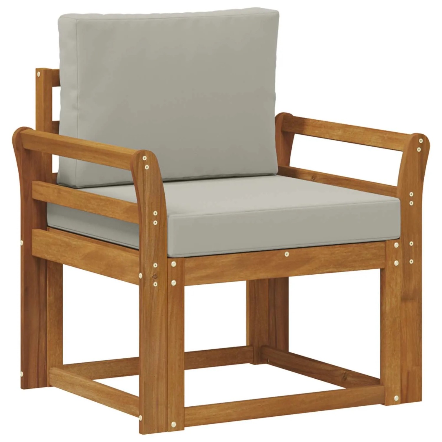 vidaXL Outdoor-Sofagarnitur Massives Akazienholz und Polyester 3436233