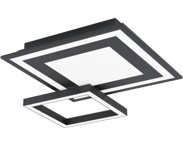 Eckig W Schwarz Weiß Zigbee Savatarila-Z kaufen Eglo 2,7 OBI LED-Deckenleuchte bei