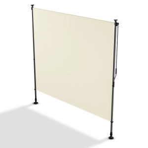 Juskys Senkrechtmarkise Barbados, 200x310 cm, beige. Klemmmarkise für Balkon und Terrasse.