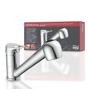 Eisl Spültischarmatur Verona Niederdruck, Chrom mit Geschirrbrause.