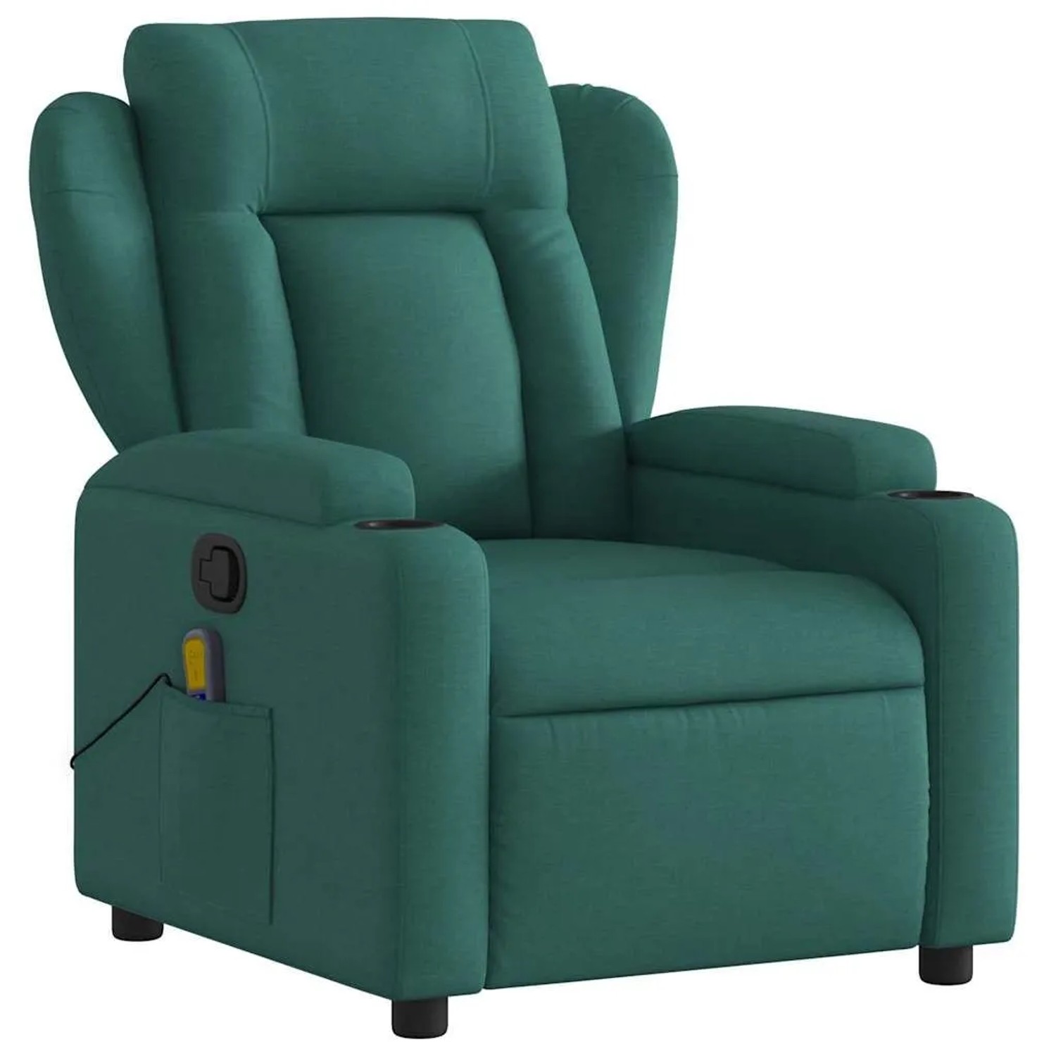 vidaXL Massage-Relaxsessel Dunkelgrüner Stoff 3206003_3
