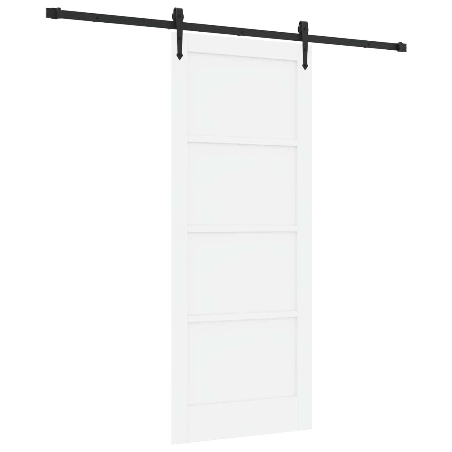 vidaXL Schiebetür ORKDAL Weiß 83 x 202 cm Massives Kiefernholz 3445605