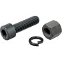 Halder Set: Schraube, Mutter, Federring für Ø 50 Spaltaxt Tempergussgehäuse.