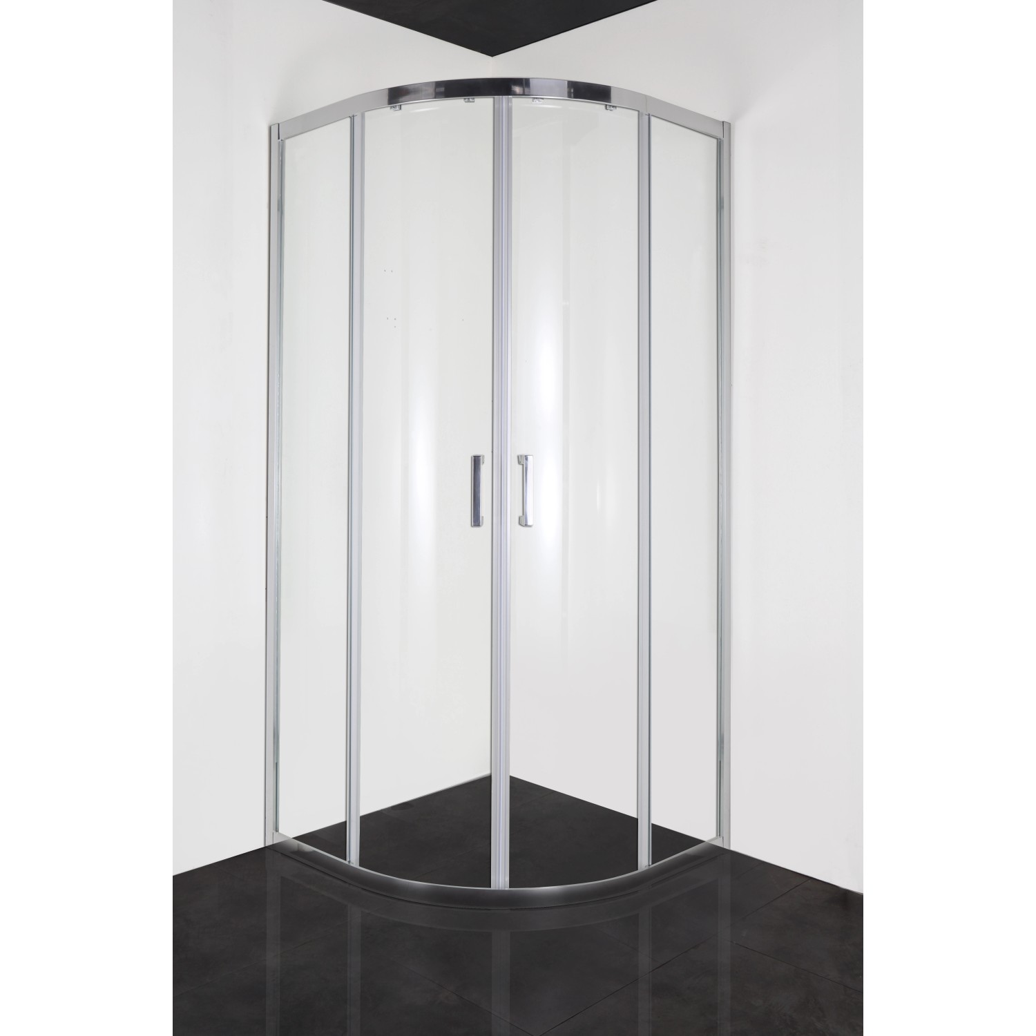 Sanotechnik Runddusche Elite Chrom 90 cm x 90 cm x 195 cm Radius 55 cm