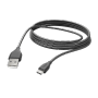 Schwarzes Hama Ladekabel, USB-A auf Micro-USB, 3m lang, für Hausautomation.